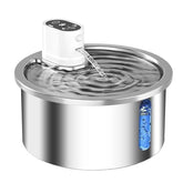 Jzla Pro fuente agua gato inalambrica de acero inoxidable, ideal para uso diario.