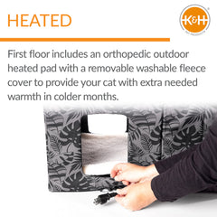 K&H Pet Products suelo calefaccionado de 20 W en la planta inferior.