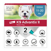 K9 Advantix II para perros medianos, botella de aplicación que facilita el tratamiento mensual.