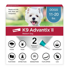 K9 Advantix II para perros medianos, botella de aplicación que facilita el tratamiento mensual.