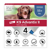 K9 Advantix II XL: aplicación en perro para protección contra pulgas.