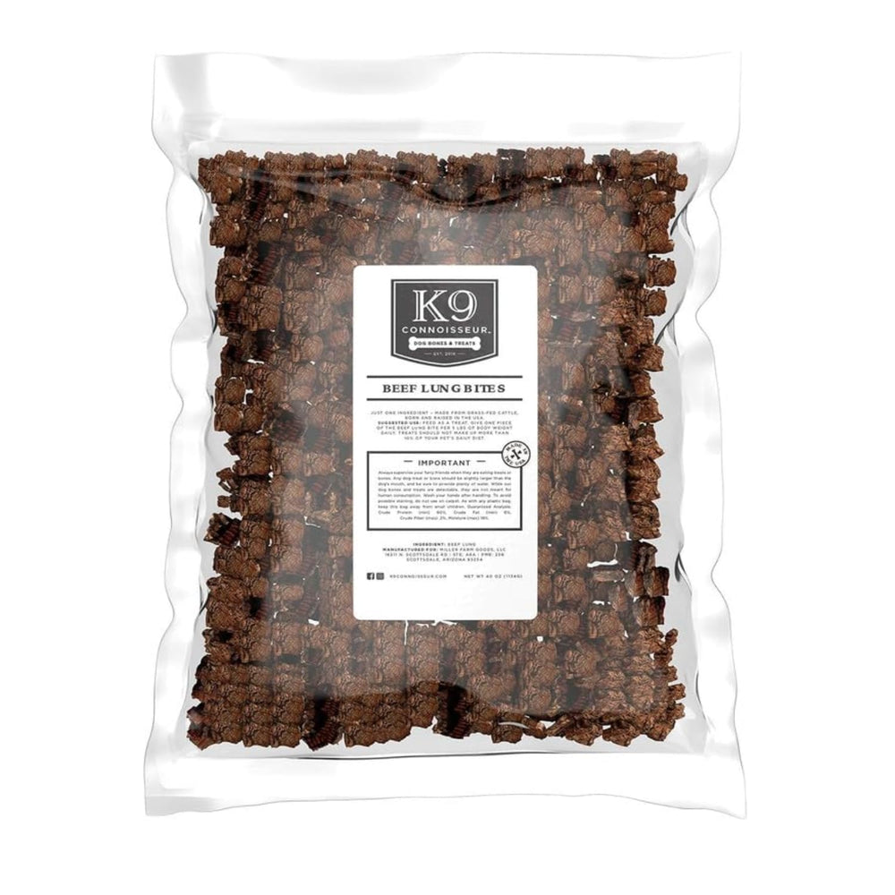 K9 Connoisseur pulmon-res - tratamiento de entrenamiento sin conservantes, ideal para refuerzo positivo.