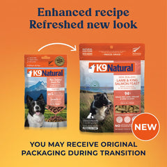 K9 Natural espolvoreado sobre la comida del perro para mejorar el sabor.