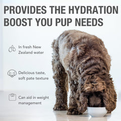 K9 Natural pate hidratación con agua fresca para una experiencia jugosa