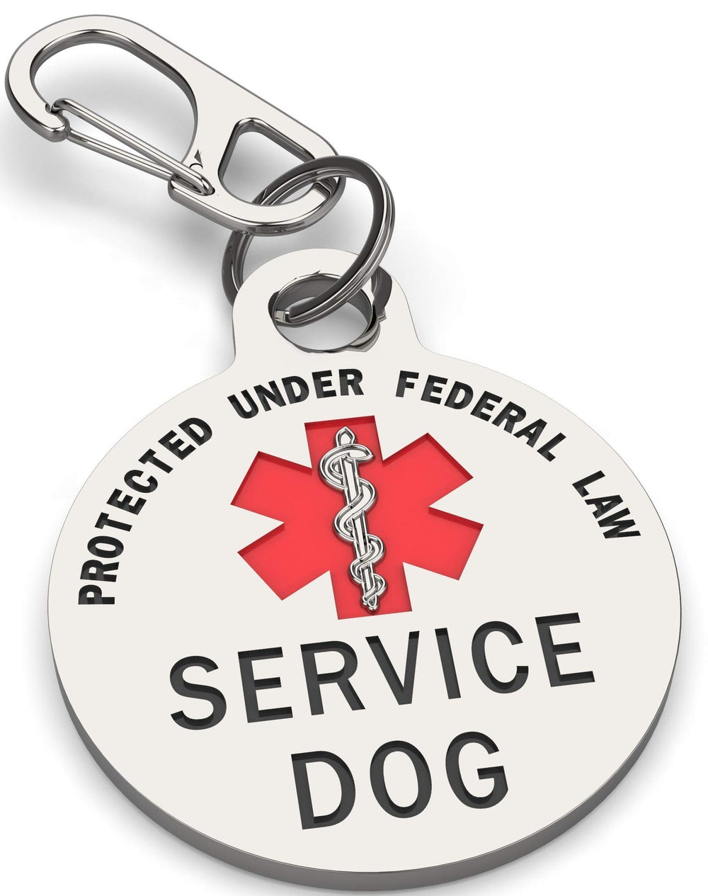 K9King etiqueta servicio doble lado con proteccion federal para reconocimiento inmediato