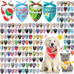 Kacctyen bandanas para perro con 100 piezas en estilos variados para uso diario y ocasiones