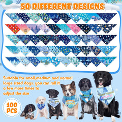 Kacctyen bandanas para perros: talla ajustable de 65 x 45 cm.