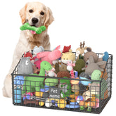 Kaiferty canasta indestructible para juguetes de perro, almacenamiento duradero para juegos diarios.