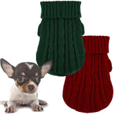 Kallfir's Cutie: dos suéteres para perros en paquete, abrigo práctico para el invierno.