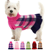 KAMA BRIDAL suéter vestido para perro a cuadros, cálido y cómodo para paseos