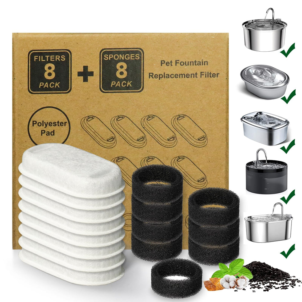KANCHOU filtros para fuentes de gatos, 8 unidades, agua más limpia