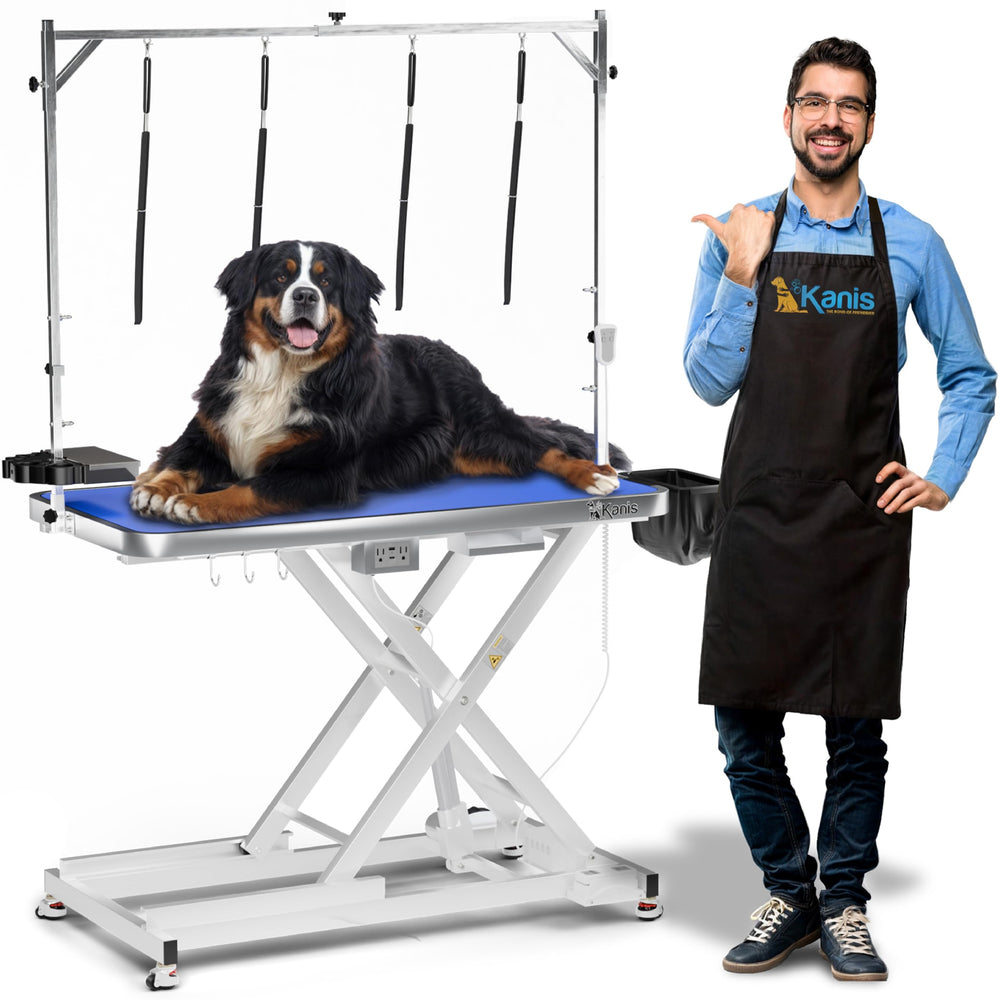 KANIS mesa de grooming eléctrica para perros profesional, superficie estable para sesiones seguras
