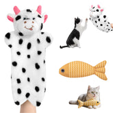 Kapawze guante lucha gato peluche blanco, ideal para juego seguro y estimulante.