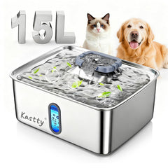 Bebedero Kastty 4 galones para perros grandes, ideal para hidratación constante.