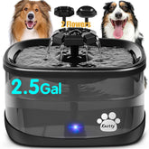 Kastty fuente de agua para perros 2,5 gal, tres flujos que invitan a beber
