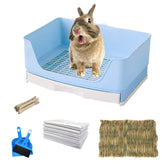 Kathson caja litter para conejo, vista frontal, estabilidad y uso diario.