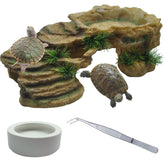 Kathson plataforma-descanso tortugas resina, ideal para tomar el sol y moverse con facilidad.