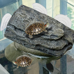 Roca realista kathson para tortugas, diseño natural para el hábitat.