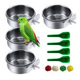 Kathson tazones para aves de acero inoxidable, duraderos para comida y agua.
