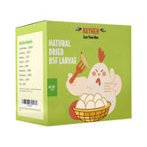 KAYHEN larvas secas en bolsa, snack natural para gallinas con alto aporte proteico.