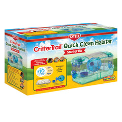 Kaytee CritterTrail con bandeja desechable para limpieza rápida y fácil