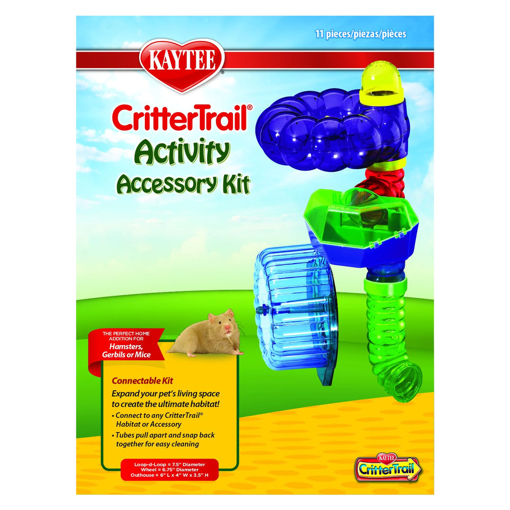 Kaytee CritterTrail tuneles ola burbuja para juego seguro y exploración diaria.