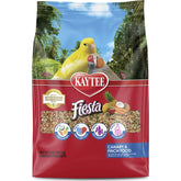 Kaytee Fiesta Canariofinch 2lb envase con mezcla balanceada para aves pequeñas.