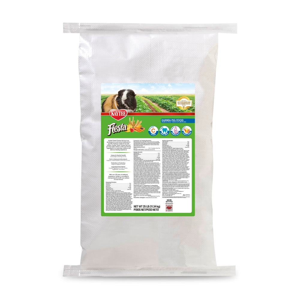 Kaytee Fiesta para cobayas con variedad de formas y texturas para estimular su curiosidad al comer
