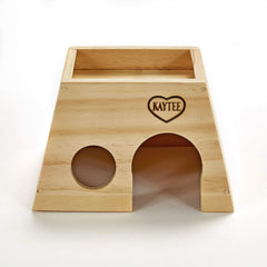 Kaytee Woodland Get-A-Way Medium casita de madera para pequeños animales, ideal para anidar.