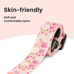 Collar Kazazoo talla S, diseño ligero, rosa, ideal para perros activos.