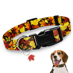 Kazazoo collar para perro con hoja de arce, nylon suave para piel sensible