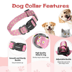 Collar Kazazoo rosa Daisy, ajuste, ideal para varios cuellos.