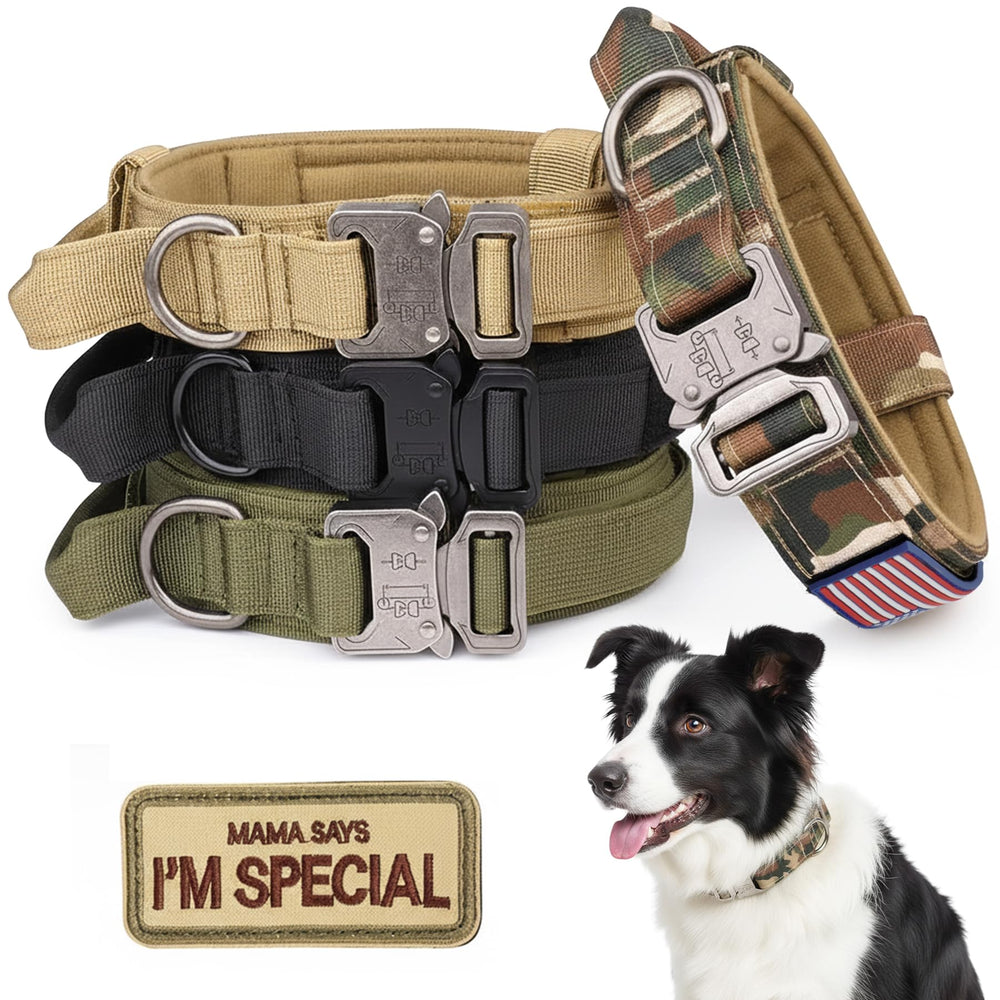 KCUCOP collar táctico con asa: control rápido durante paseos y entrenamiento