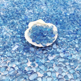 Piedras Keedolla de vidrio azul marino para acuario, seguras y duraderas.
