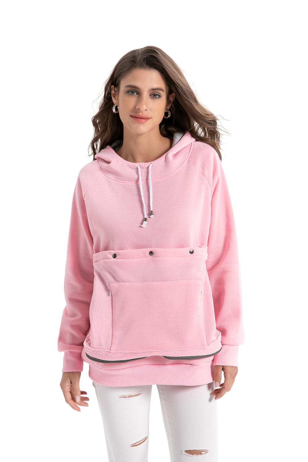 Kei Tomlison Pouch Hoodie con bolsillo frontal para mascotas, cercanía y comodidad en cada uso.