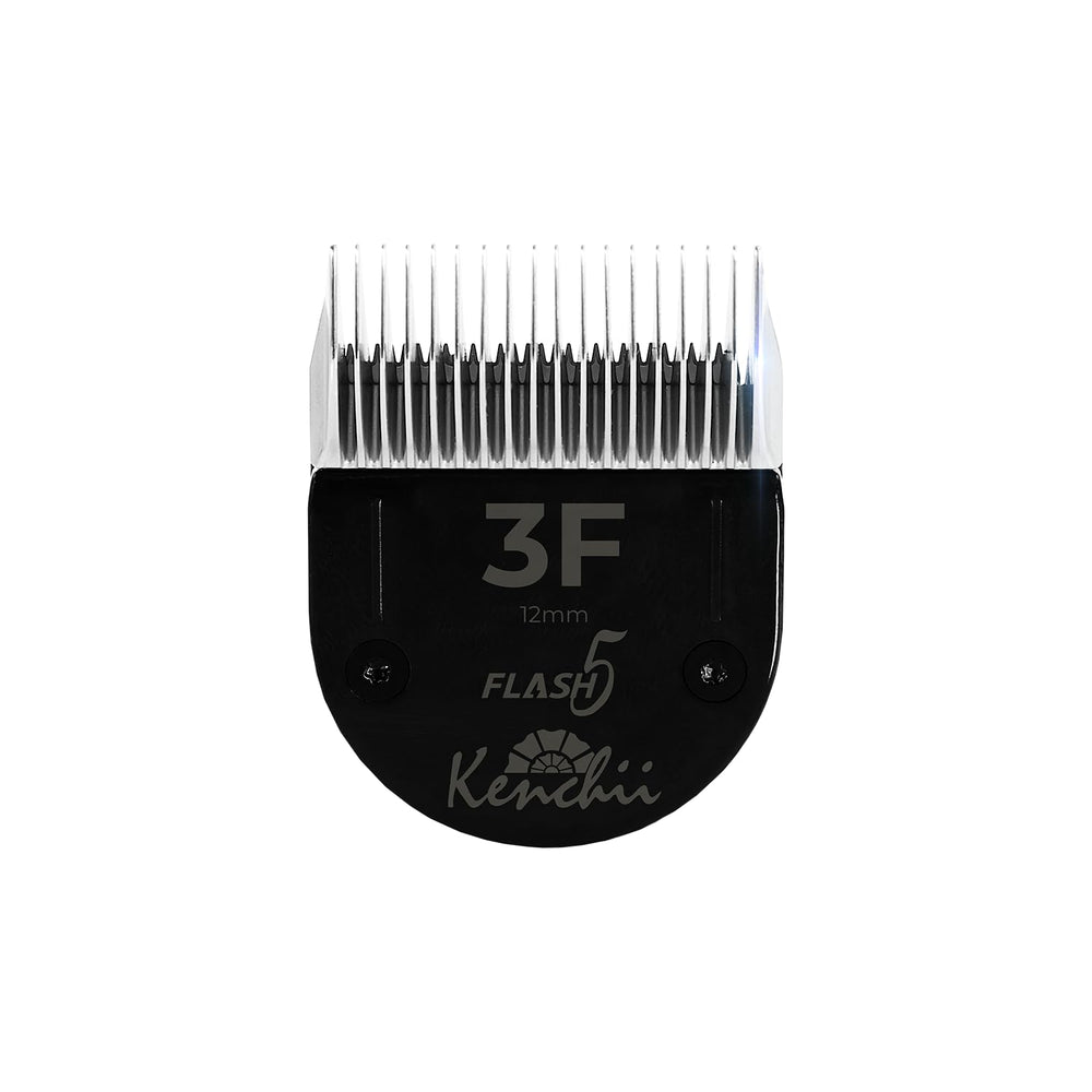 Kenchii Flash 5: hojas desmontables de acero inoxidable para cortes suaves en perros.
