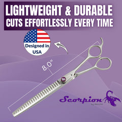 Kenchii Scorpion 24 dientes filo afilado para pelo de perros
