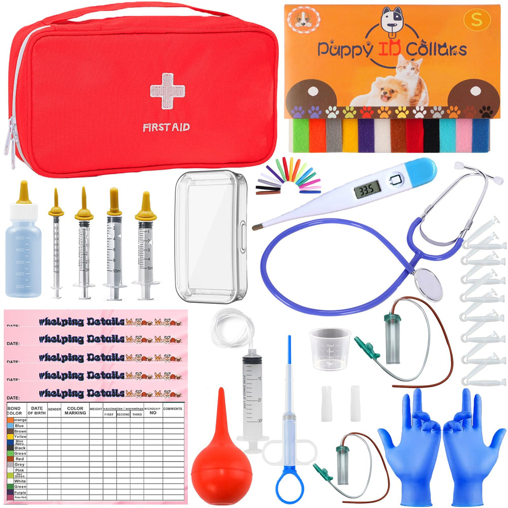 Kewen conjunto completo de parto para cachorros y gatitos, ideal para primeros cuidados.