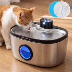 Keygarzone bebedero gato inalámbrico 5l facilita hidratación continua para varias mascotas.