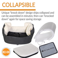 K&H Bucket Booster cinturón oculto en coche, seguridad simplificada