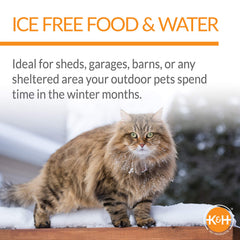 K&H Thermo-Kitty Café tazones inox removibles y lavables.