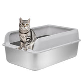 Kichwit caja de arena extragrande con tapa para gatos grandes, reduce salpicaduras