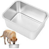 Kichwit cuenco grande para perros, acero inoxidable, gran capacidad para comidas.