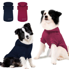 Kickred sudadera para perro vista frontal con capucha, ideal para paseos diarios y comodidad.