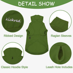 Kickred sudadera para perro con mangas raglan: libertad de movimiento