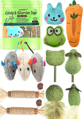 Kidpet ratón catnip natural para juego activo y estimulación sensorial.