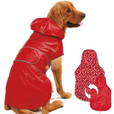 Kimee capa de lluvia reversible para perros, frente, estilo versátil para paseos.