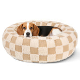 Cama para perros Kimpets donut 32 pulgadas, soporte cómodo para dormir.