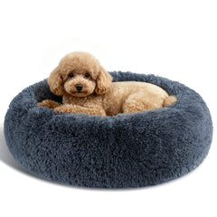 Kimpets cama para perros con pelaje suave para descanso cómodo.