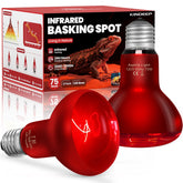 Lámpara infrarroja 75W KINDEEP para reptiles, calor cómodo y estable.